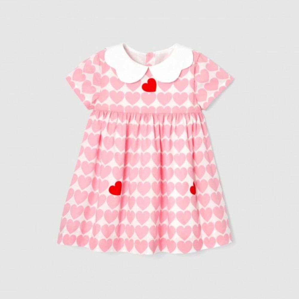 Jacadi Pink Heart Baby Girl Dress